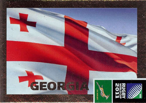 2011 Rugby World Cup - Georgia Flag Card No 17 New