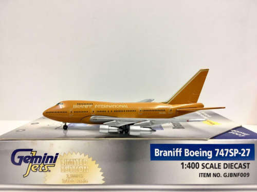 Boeing 747SP-27 Braniff International - 1/400 Scale (GJBNF009)(TAS008591)(Gemini Jets)