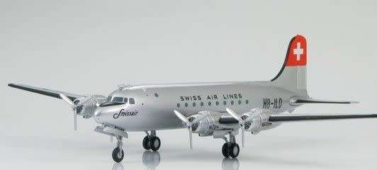 Douglas DC-4 Swiss Air Lines - 1/200 Scale (HL2004)(TAS018407)(Hobby Master)