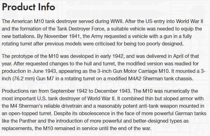 M10 GMC Tank Destroyer - 1/35 Scale (Airfix A1360)