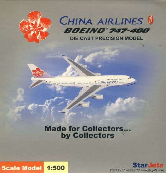 Boeing 747-400 China Airlines - 1/500 Scale (SJCAL093B)(StarJets)