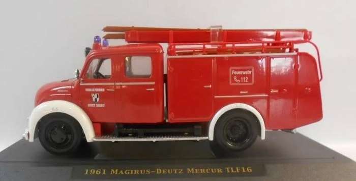 Magirus-Deutz Merkur TLF 16 1961 - 1/43 Scale (Yat Ming)(YAT43010A)(Yat Ming)