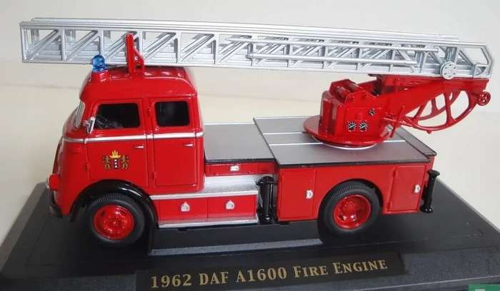 DAF A 1600 Fire Engine 1962 - 1/43 Scale (YAT43016A)(Yat Ming)