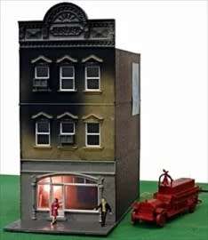 Building on Fire - H/0 Gauge (MOD-569)(Model Power)