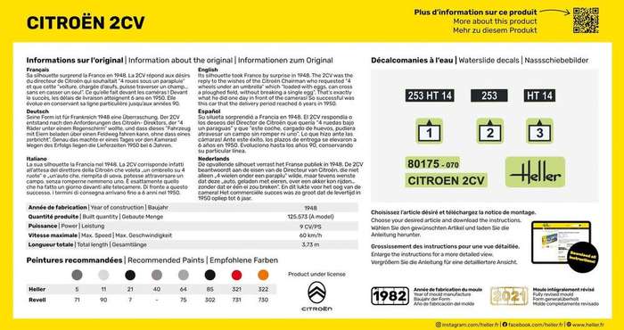 Citroen 2 CV - 1/143 Scale (HEL80175)(Heller)