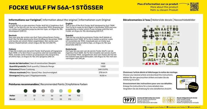 Focke Wulf Stosser - 1/172 Scale (HEL80238)(Heller)