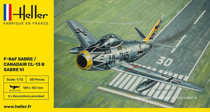 North American F-86F Sabre - 1/172 Scale (HEL80277)(Heller)