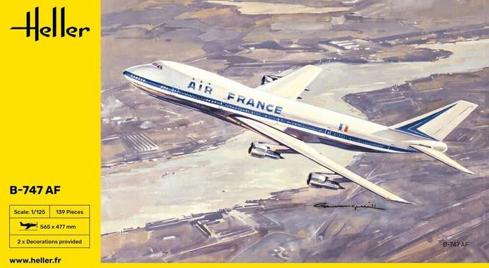 Boeing B-747 AF - 1/125 Scale (HEL80459)(Heller)
