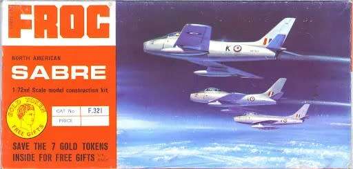 North American F-86E Sabre - 1/72 Scale (F321)(TAS016078)(Frog)