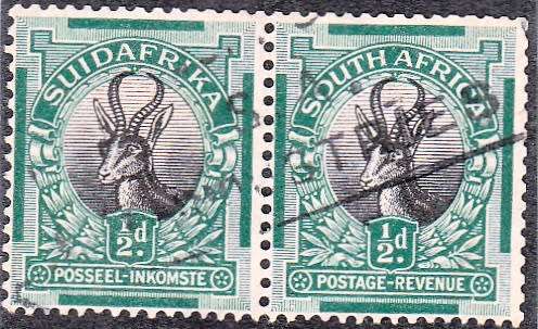 UNION OF SOUTH AFRICA 1926: DEFINITIVE ISSUE 1/2d USED (SACC 29Ld)