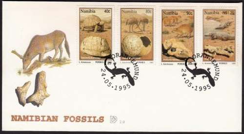 NAMIBIA FDC 2.9 1995: NAMIBIAN FOSSILS