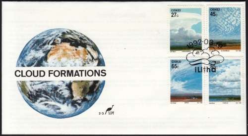 CISKEI 1992: OFFICIAL FDC 2.3 - CLOUD FORMATIONS