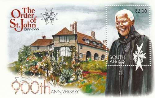 RSA MINI SHEET 1999: THE ORDER OF ST. JOHN`S 900th Anniversary MNH (SACC 1208)