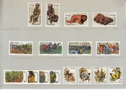 VENDA 1980: FULL SET OF STAMPS AS ISSUED BY PHILATELIC SERVICES MNH (SACC 22-37)