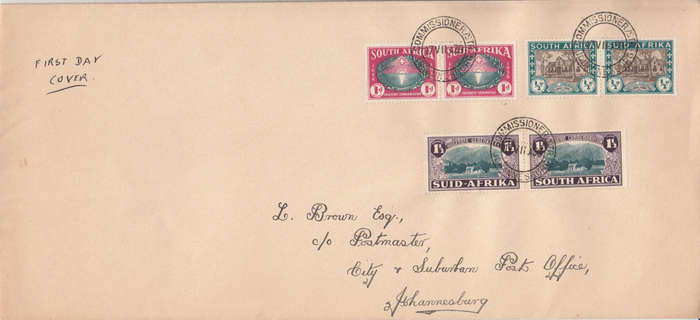 UNION PRIVATE FDC 1939: 250th ANNIVERSARY OF THE HUGUENOT LANDING