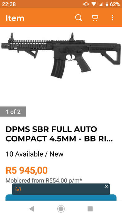 Crossman dpms SBR 4.5mm M4