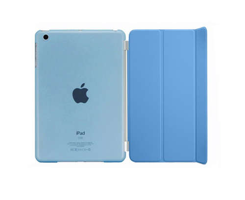iPad Mini Smart Magnetic Case in Blue (Clear Back & Front)
