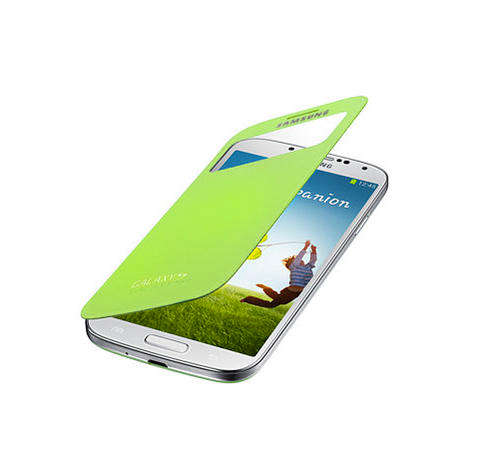 Flip Cover for Samsung S4 in Green (S-View)