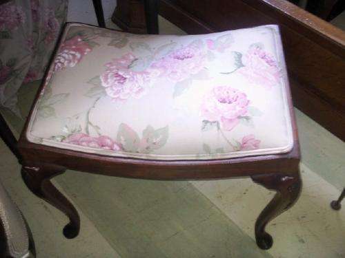 Attractive Teak framed dressing table stool
