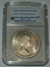 SCARCE 1959 CROWN- ONE OF A KIND WITH ERROR. SANGS GRADED MS 62 with OBVIOUS FLAW IN BLANK