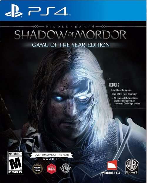 Shadow Of Mordor Middle Earth Game Of The Year Edition PS4 Great Condition!