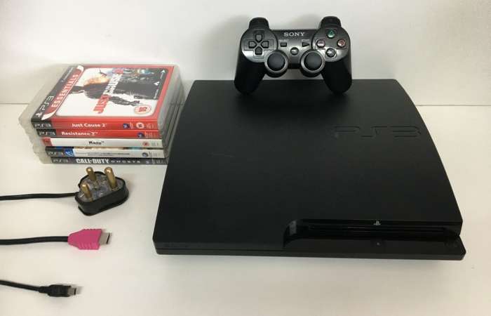 PlayStation 3 Slim 160GB With Controller And 5 Game Titles Good Condition!