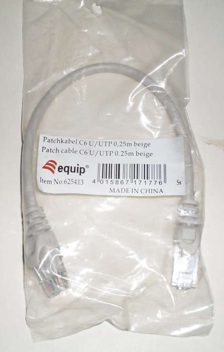 Equip Network Cable CAT6E UTP Patch White 25 cm