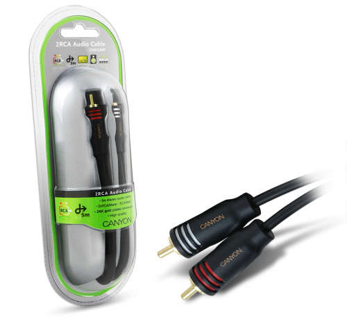 Canyon 2 RCA Audio Cable 5 Meter 24K Gold Plated