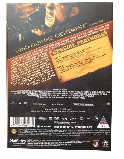 I Am Legend 2-Disc Special Edition (Will Smith 2007) DVD
