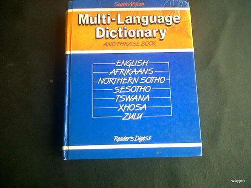 SOUTH AFRICAN MULTI-LANGUAGE DICTIONARY AND PHRASE BOOK. READER'S DIGEST. BIG HEAVY BOOK. DAMAGED.