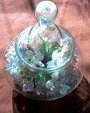 DAINTY GLASS  JAR WITH LID