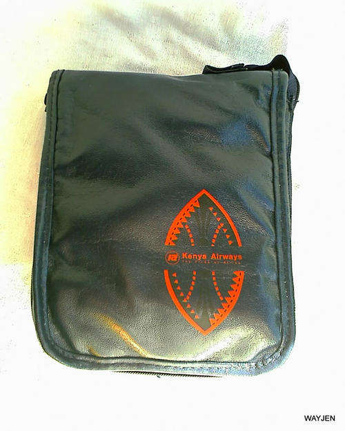 KENYA AIR TOILETRY BAG. CONTAINS: FACE CLOTH,SOCKS,TOOTHBRUSH,PASTE.EYE PATCH etc. VERY NEAT.