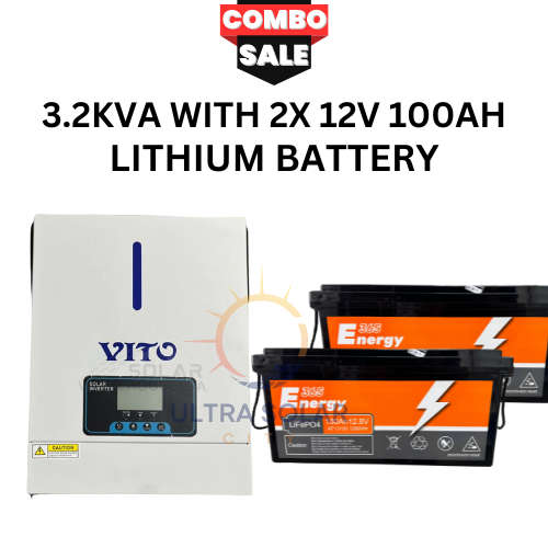 3.2KVA VITO WITH 2X 100AH LITHIUM BATTERY-COMBO
