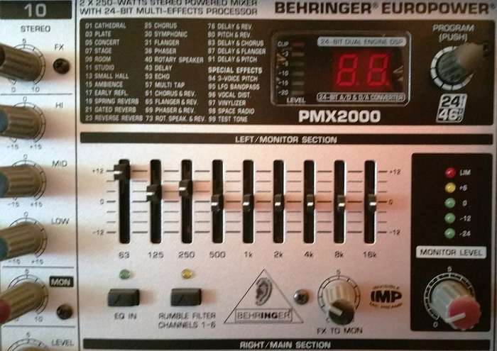 BEHRINGER EUROPOWER PMX2000 POWERED MIXER