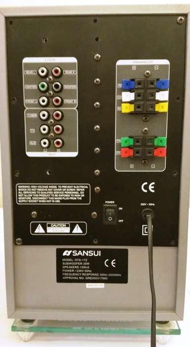 SANSUI 5.1 SURROUND SOUND SPEAKER SYSTEM / RECEIVER ~ MODEL HTS-17Z (PARTIAL)