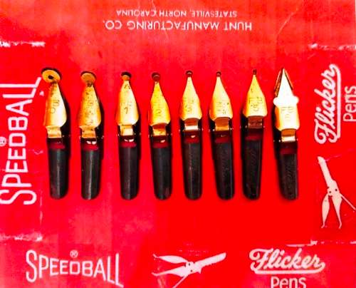 CALLIGRAPHY SET: NIB HOLDERS, NIBS, INSTRUCTIONS AND LEARNER EXERCISES