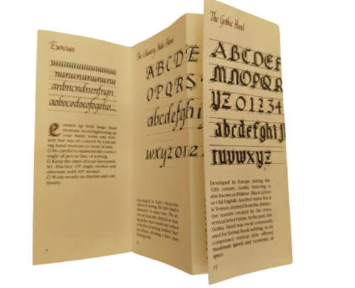CALLIGRAPHY SET: NIB HOLDERS, NIBS, INSTRUCTIONS AND LEARNER EXERCISES
