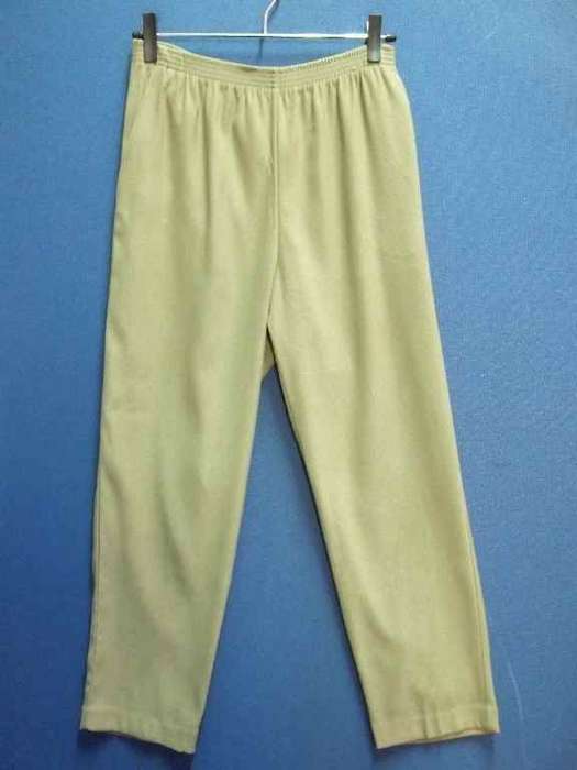 Light Olive (97% Polyester / 3% Spandex) Pants With Elasticated Waistband - Size 36