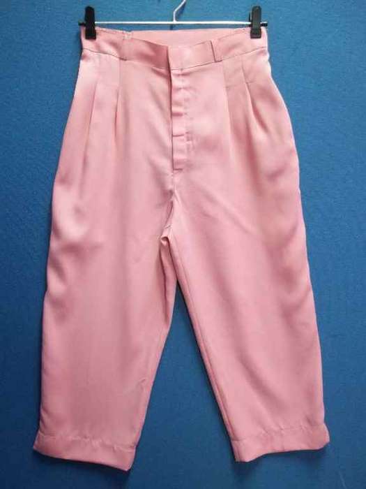 Pink Polyester Three Quarter Pants - Size S