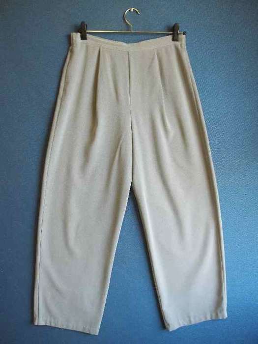 Grey Polyester Pants With Elasticated Waist - Size 36 (Waist 74cm-84cm, Hip 114cm) * Quality Brand