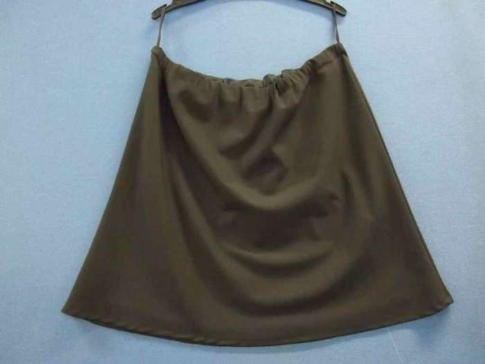 Black Lined Elasticated Waist Above Knee Work Wear Skirt - Size 5XL
