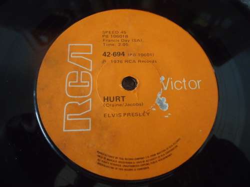 ELVIS PRESLEY "FOR THE HEART B/W HURT"1976  RCA VICTOR SINGLE