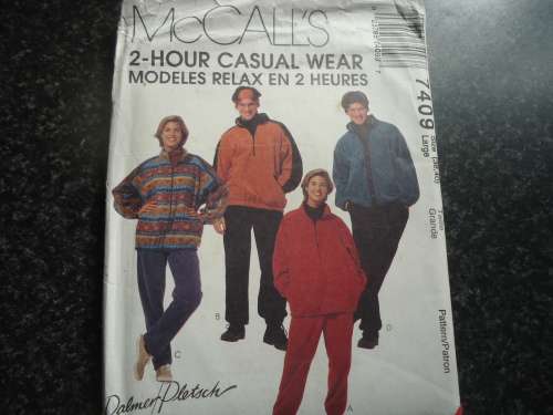 McCALL'S PATTERNS 7409 SIZE LARGE = 38 + 40 -   COMPLETE