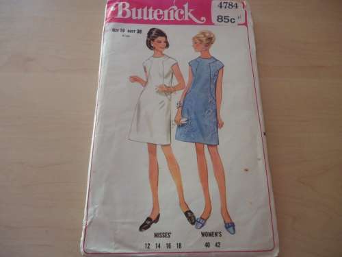 VINTAGE BUTTERICK PATTERN 4784 SIZE 16 BUST 38" COMPLETE