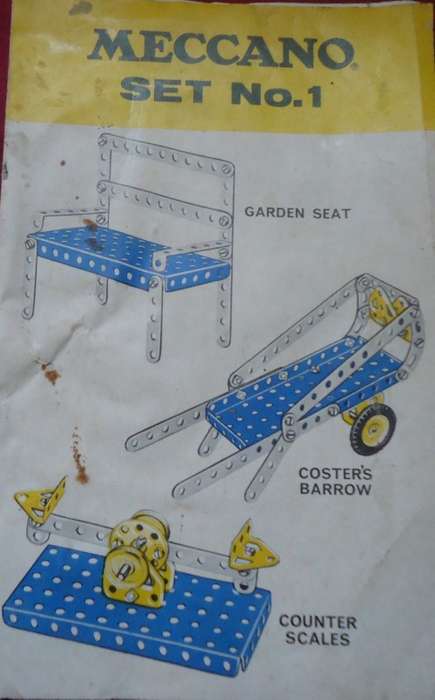 INSTRUCTIONS FOR MECCANO SET NO.1 DOUBLE SIDED A4 SIZE (NO MECCANO SUPPLIED)