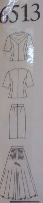 NEW LOOK PATTERNS 6513 V NECK TOP, SCARF AND CULOTTES SEVEN SIZES IN ONE 6-18 COMPLETE CUT TO 18