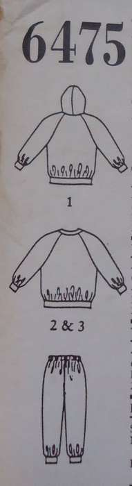 NEW LOOK PATTERNS 6475 KIDS HOODIE & TRACKSUITS TEN SIZES IN ONE 3 - 12 COMPLETE