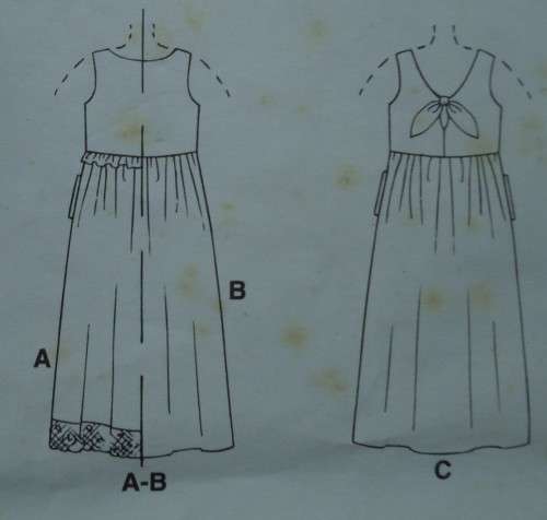 McCALL'S PATTERN 9373  HIGH WAISTED SLEEVELESS DRESS SIZE X LARGE = 20 + 22 COMPLETE