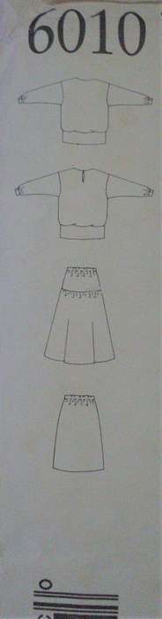 NEW LOOK PATTERNS 6010 TOP + SKIRT SIZE 8 - 18 COMPLETE-CUT TO 14