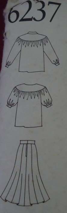 NEW LOOK PATTERNS 6237 ROUND YOKE BLOUSE & SKIRT SIX SIZES IN ONE 8 - 18 COMPLETE-CUT TO 18